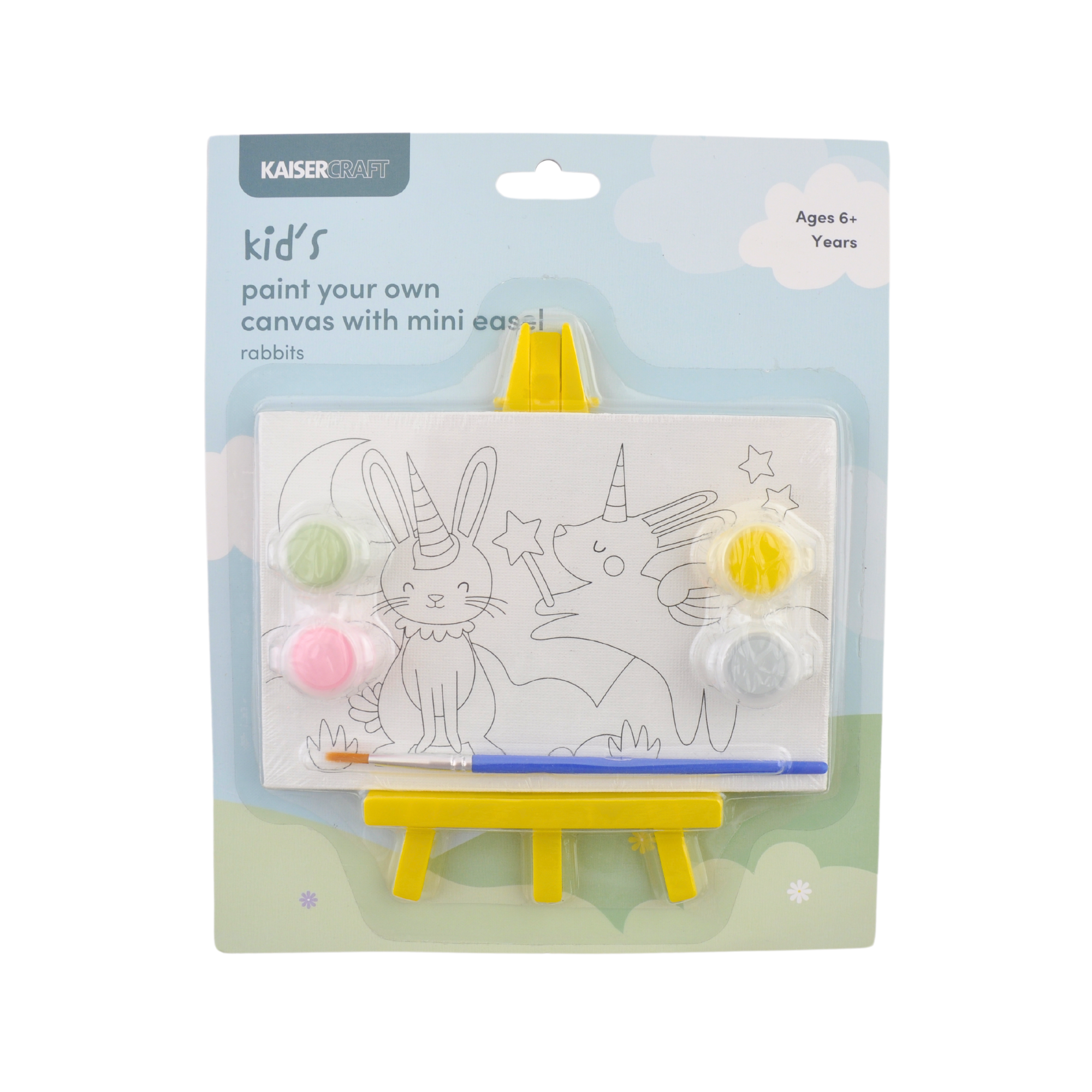 Paint Your Own Mini Canvas & Easel - Rabbits
